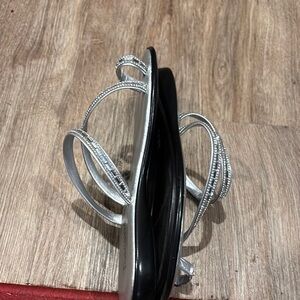 Silver and Black Sandals for Stylish Comfort